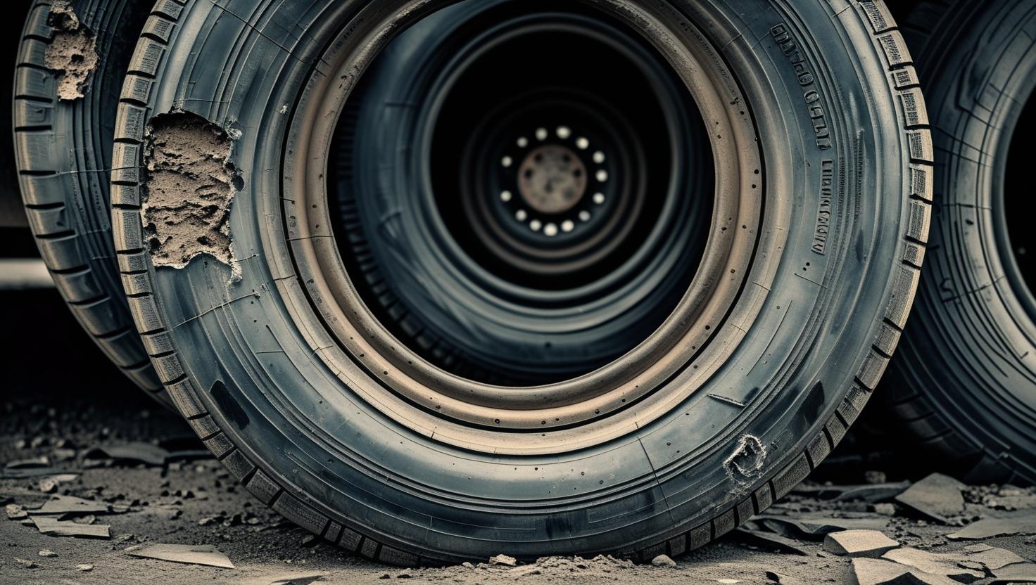 报废的汽车轮胎